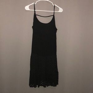 Backless black dress